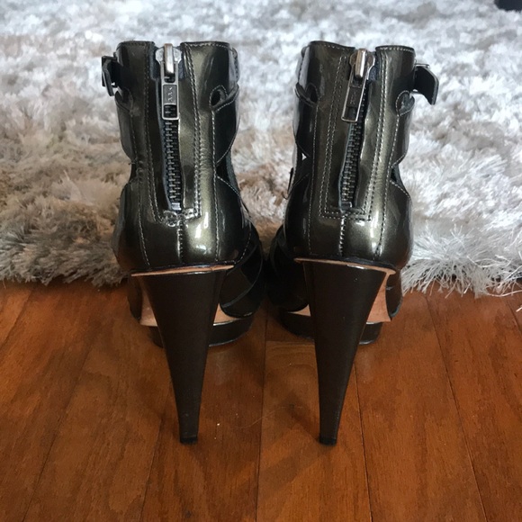 TOPSHOP Boutique Pewter Cage Heels *RARE* - Picture 5 of 8